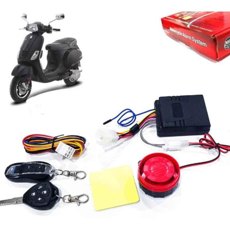 Auto Pearl 12V Black Two-Way Anti Theft Motorcycle Alarm Kit with 2 Pcs Remote for SXL