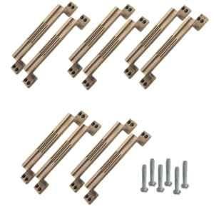 Atom 7 inch Brass Antique Finish Aluminium Line Cabinet Pull Handle (Pack of 10)