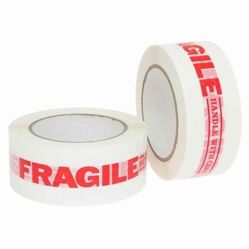 Fragile Tape, 48 mmx70 m, White/Red, 36 Pcs/Pack