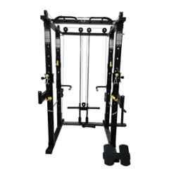 GYM24 Equipment Jumbo Metal Black Plate Loaded Trainer Machine with Power Rack