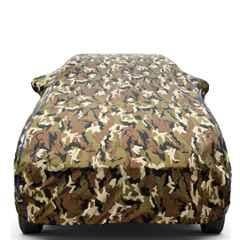 Aarex Auto Polyester Jungle 100% Waterproof Car Body Cover with Mirror Pocket, Inner Cotton Lining, Triple Stitched, Belt & Elastic for Innova Crysta New All Model