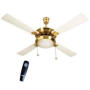 Usha Fontana One 55W 310rpm 4 Blade Gold & Ivory Ceiling Fan with Decorative Light & 2 Years Warranty, GL822, Sweep: 1270 mm