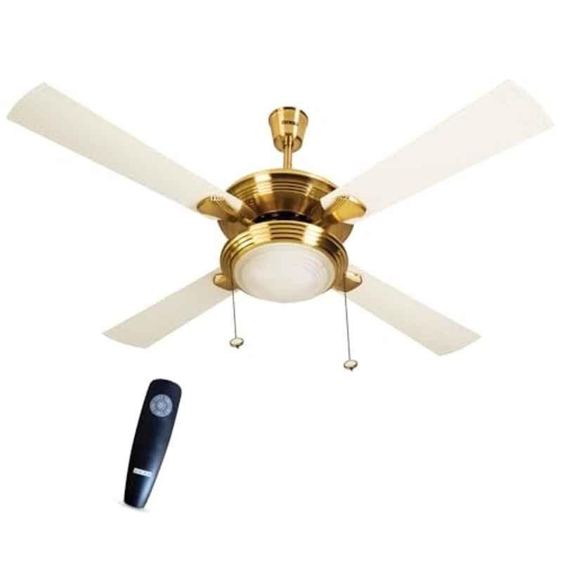 Usha Fontana One 55W 310rpm 4 Blade Gold & Ivory Ceiling Fan with Decorative Light & 2 Years Warranty, GL822, Sweep: 1270 mm