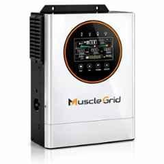 Muscle Grid Focus 6.2kW 48V Pure Sine Wave Hybrid Solar Inverter with 6.5 kW Continuous Load, Support up to 800Ah Battery & 2 Years Warranty, 1CIK-IV0M-5V9Y