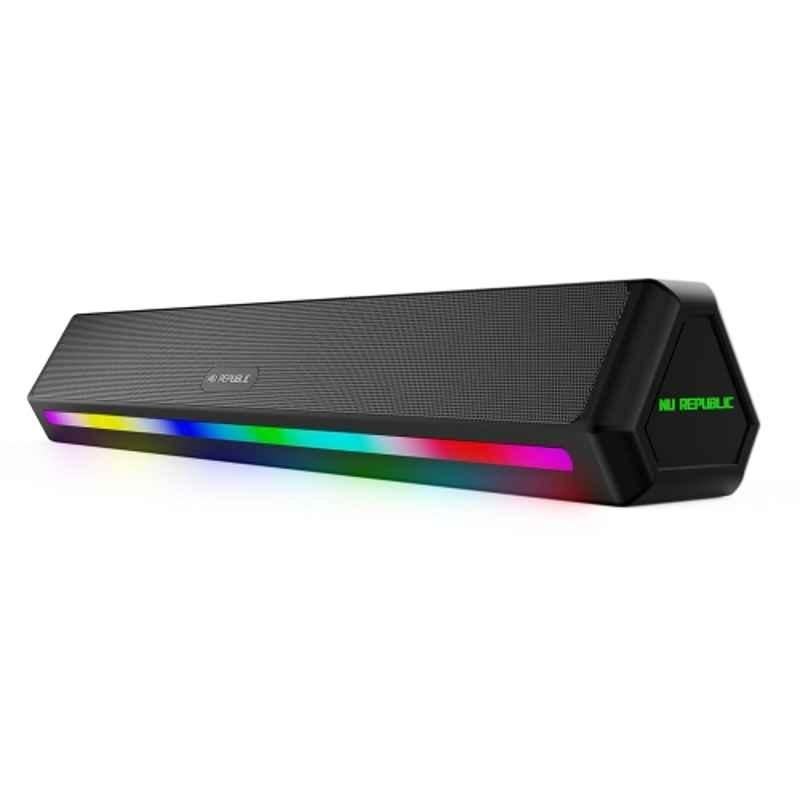Nu Republic Party Box 240 24W 52mm Black Bluetooth Speaker with 16 hrs Playback Time