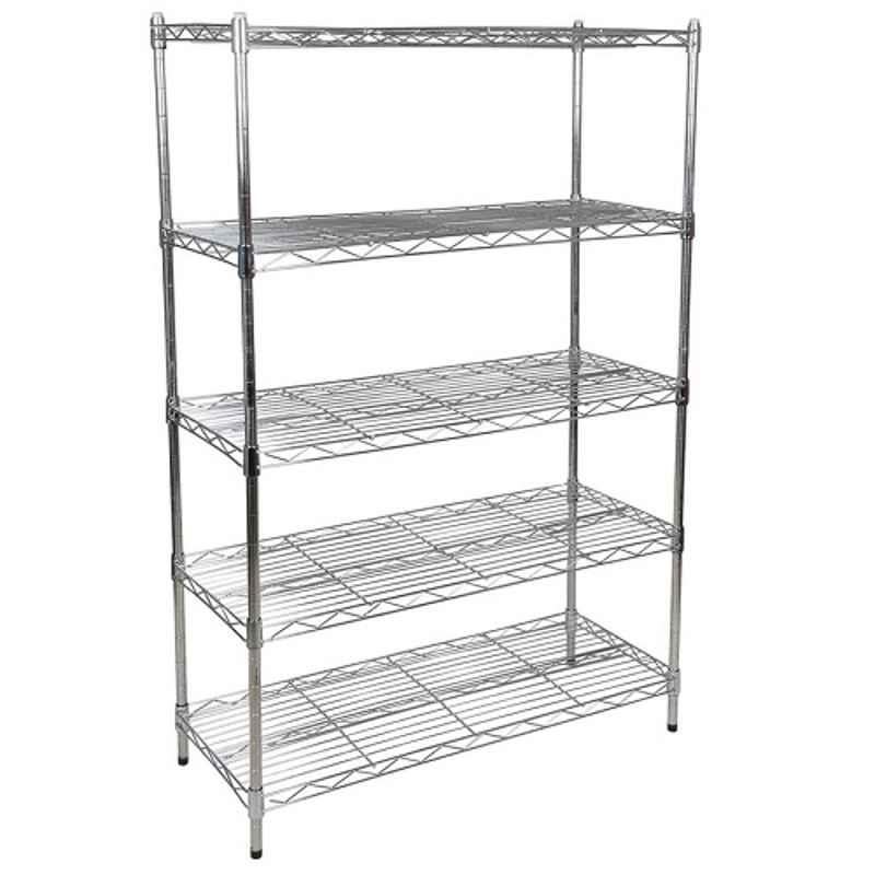Rackwell 5 Layer Stainless Steel Wire Shelving Rack, RS004