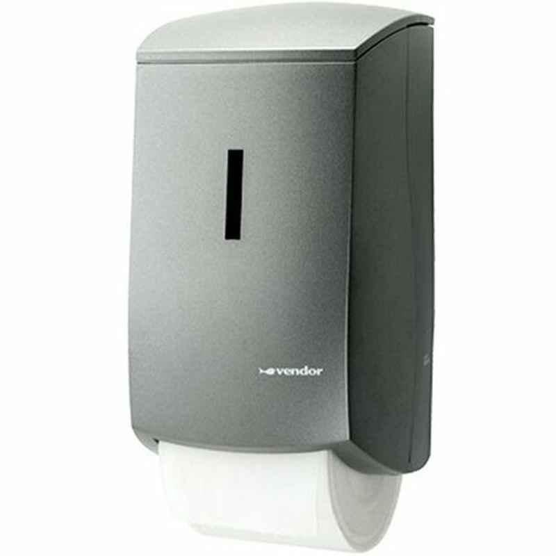 Vendor Vertical Toilet Roll Dispenser, Chrome, Silver
