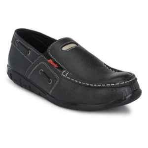 Kavacha S67 Leather Steel Toe Black Work Safety Shoes, Size: 7