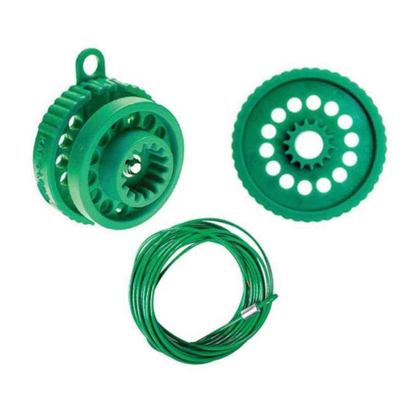 KAB-O-LOK 10m Green Nylon PA6 & 15% Glass Cable Lockout Set, CL-KBLK-G10-ST