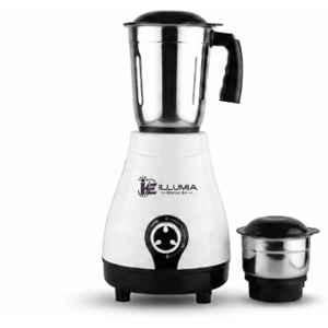 Illumia Electricals 550W ABS Black & White Mixer Grinder with 2 Stainless Steel Jars, Monza 2x