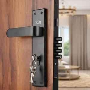 VIN KRAFT 10 inch 60mm Stainless Steel Black Oxide Mortise Door Lock Handle Set with 3 Keys, ML102-10CY-OSK-BLACK