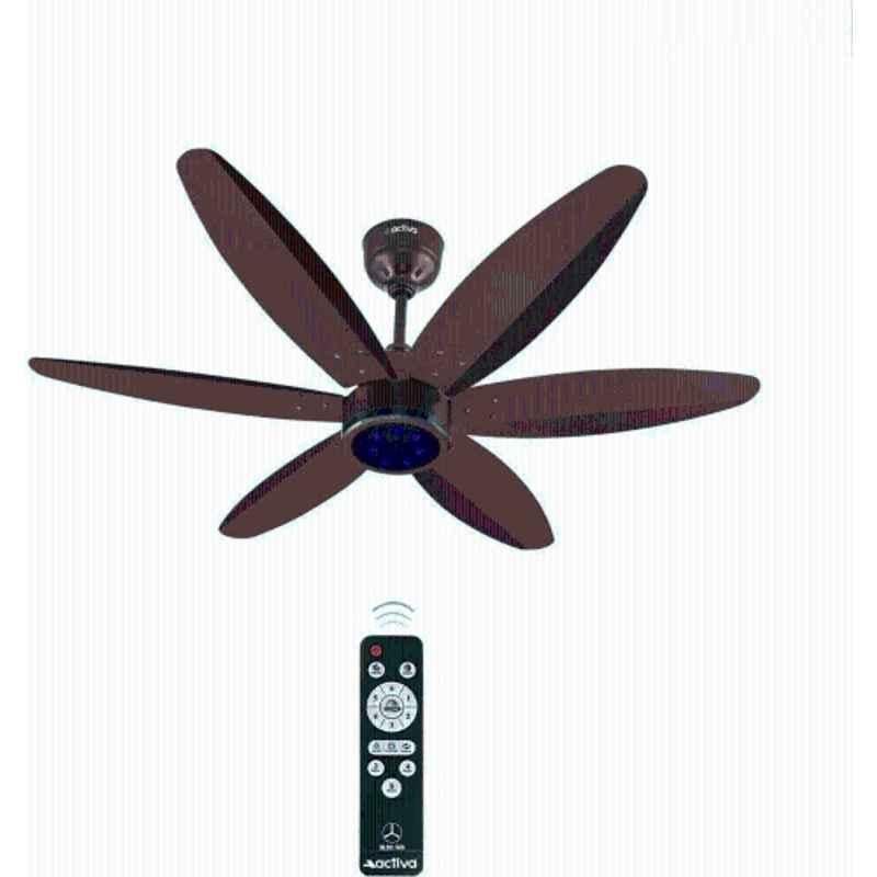 Activa Jetta 28W 380rpm 6 Blade Rusty Brown 5 Star BLDC Ceiling Fan with Remote & 5 Years Warranty, Sweep: 1200 mm