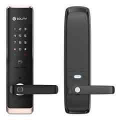 Solity 40-80mm Black Mortise Handle Smart Door Lock, GM-7000BK