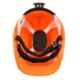 Karam Orange Plastic Cradle Ratchet Type Safety Helmet, PN-521 (Pack of 10)