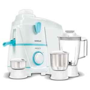 Havells Rigo 3 500W White & Blue Juicer Mixer Grinder with 3 Jars, GHFJMBAV050