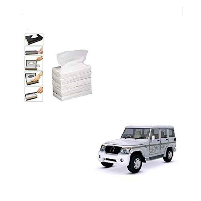 Kozdiko 100 Pulls Dispenser Box Refiller Tissue Paper with 200 Sheets for Mahindra Bolero XL (Pack of 5)