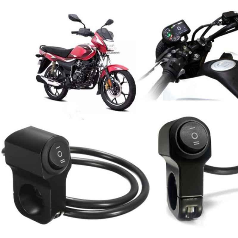 Buy Auto Pearl 12V Aluminium Alloy Black Motorcycle Handlebar
