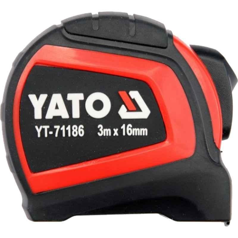 Yato 16mm 3m Yellow Rolled Up Measuring Tape, YT-71186