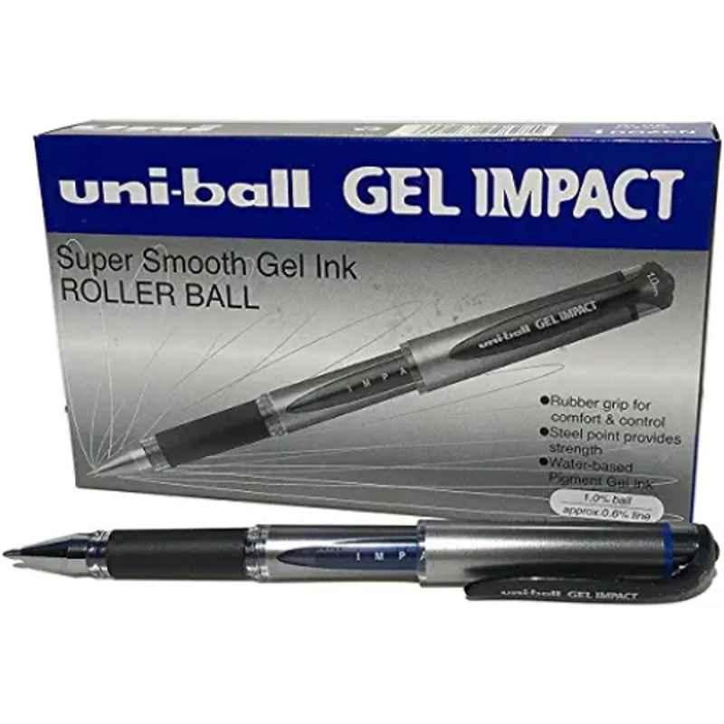 Uniball UM-153S 1.0mm Blue Super Smooth Gel Ink Pen, NDS-135 (Pack of 12)