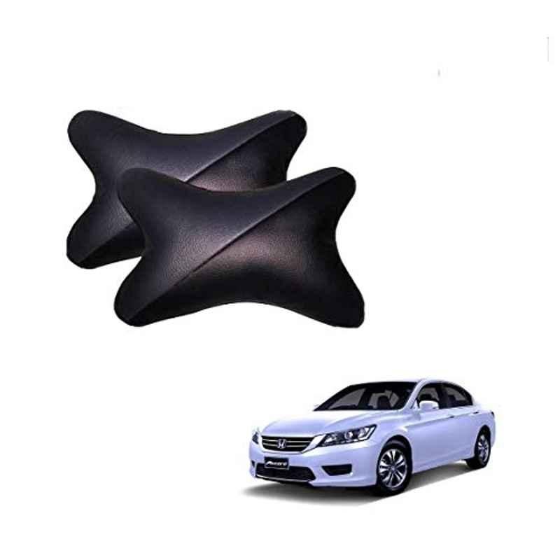 Kozdiko 2 Pcs Memory Foam Grey & Black Car Neck Rest Cushion Pillow Set for Honda Accord