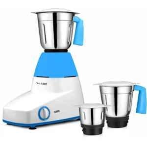 Lazer Genius 550W White & Sky Blue Mixer Grinder with 3 Jars, GENIUSMG550WSB