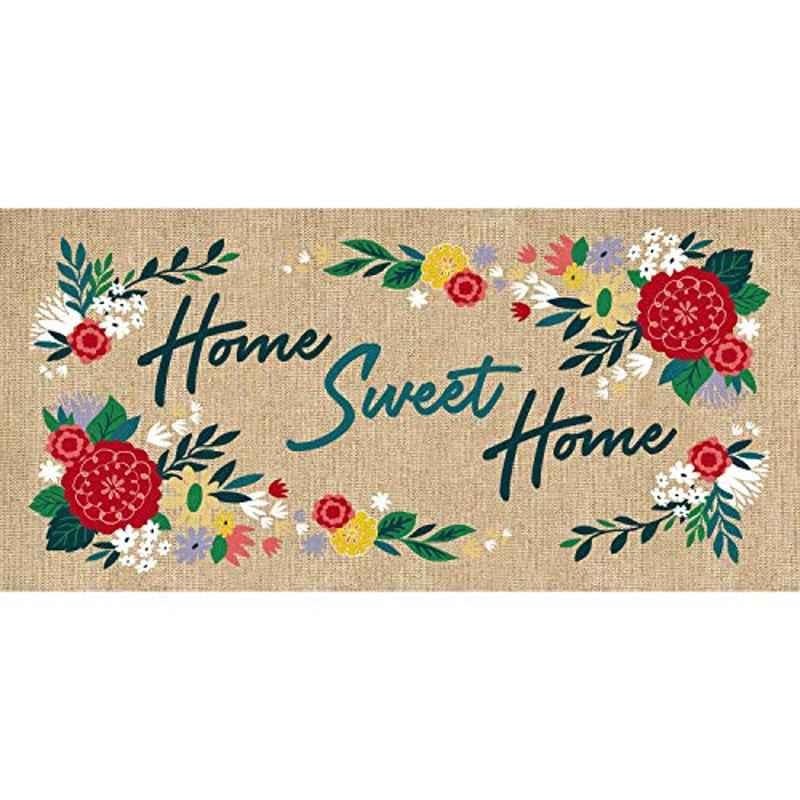 Burlap Floral Home Sweet Home Sassafras Switch Mat