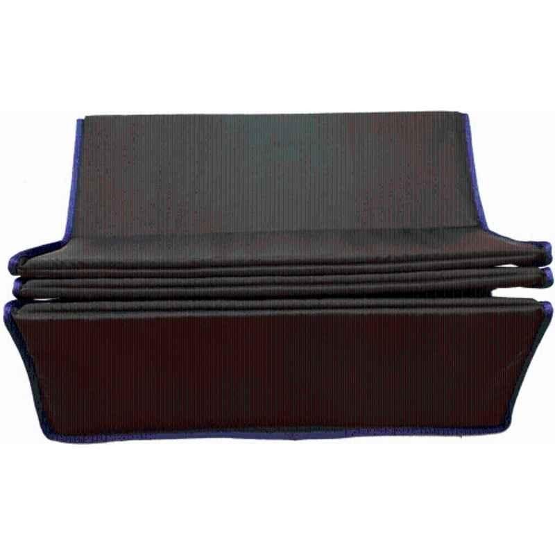 QUIT-X 18mm Black Handcrafted Healthy Folder Antislip & Sweat Absorbent Yoga Mat with Cover