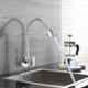 Acrome Passion Brass Chrome Finish Flexible Kitchen Sink Cock with Rain Spray Spout & Faucet Spout Flange