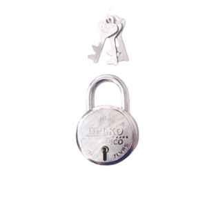 DELKO Eco 60mm 7 Lever Round Padlock with 3 Keys, DPE-0103 (Pack of 5)