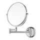 Dolphy Silver 8 inch Wall Mount Stainless Steel 5X Magnifying Shaving Makeup Round Mirror, DMMR0001