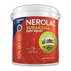 Nerolac Suraksha Dust Resist 1 Litre White Exterior Wall Emulsion Paint with Weather, Fade & Crack Resistant