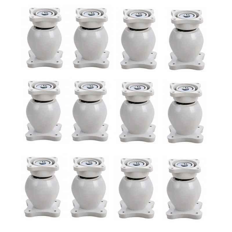 Nixnine Plastic White Magnetic Door Stopper, NO-6_WHT_12PS_A (Pack of 12)