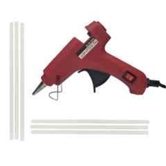 Gunstick 20W Red Glue Gun with 6 Pcs Transparent Glue Sticks