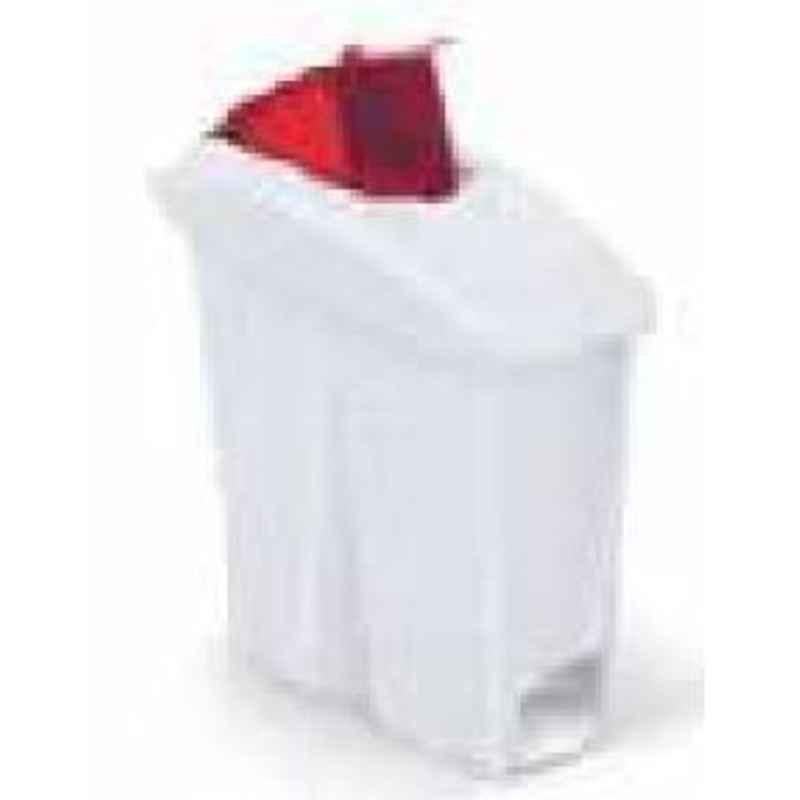 Amsse SB 17 1001 Waste Bin BINNY 17 Pedal Type for Sanitary Napkins with Red Lid, Capacity 17 L (Pack of 5)
