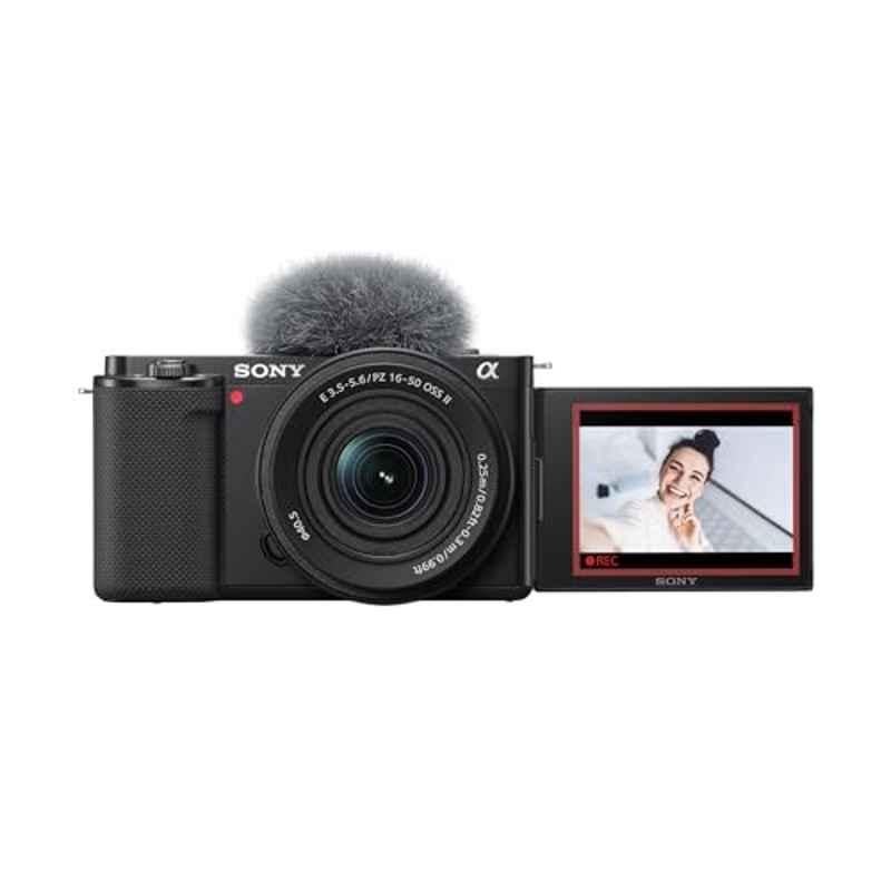 Sony Alpha ZV-E10K 24.2 MP Black Interchangeable Lens Mirrorless Camera with APS-C Sensor & 4K Movie Recording, ZV-E10K/WQ IN5