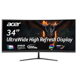 Acer Nitro 34 inch 3440x1440p WQHD VA Black Curved Gaming Monitor, ED340CUR X0