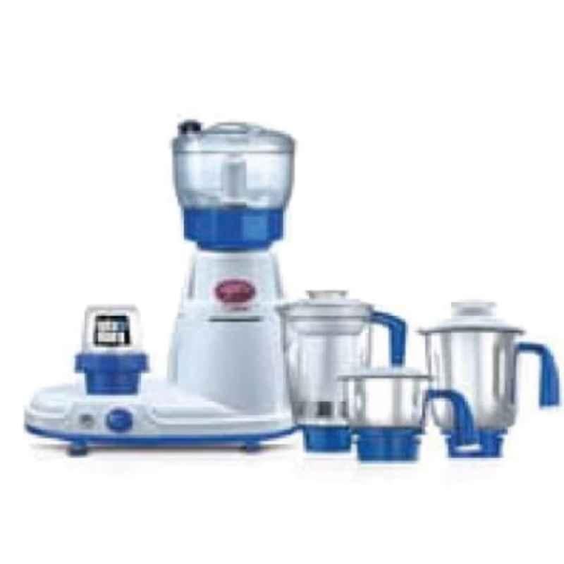 Prestige Deluxe Total LS 750W White & Blue with 5 Jars Mixer Grinder, 41336