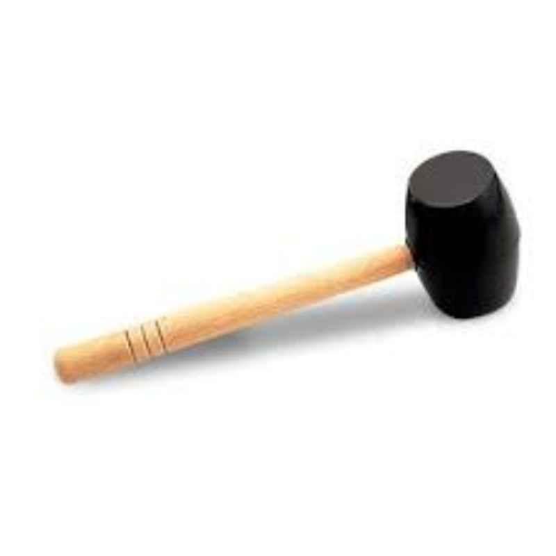 Rubi 750g Black Rubber Mallet Hammer, 65908