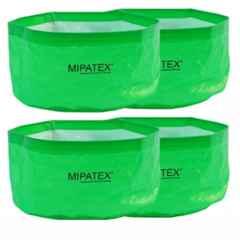 Mipatex 15x12 inch HDPE Green Round Gardening Grow Bag (Pack of 4)