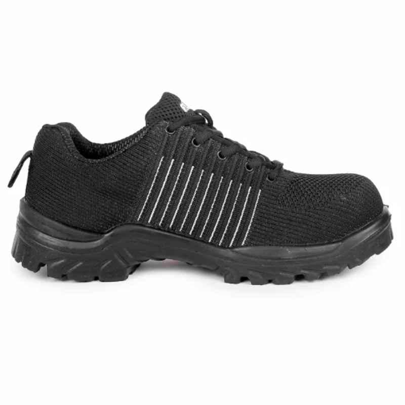 Fuel Aqua 2 Black Knitting Steel Toe Sport Shoes, Size: 6