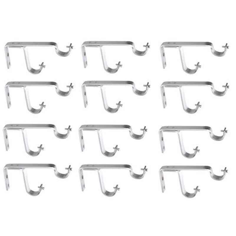 Nixnine Stainless Steel Curtain Support for Double Rod , DOU_A-956_12PS (Pack of 12)