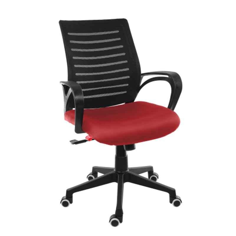 Rose Elite Red Mesh Medium Back Revolving Ergonomic Chair