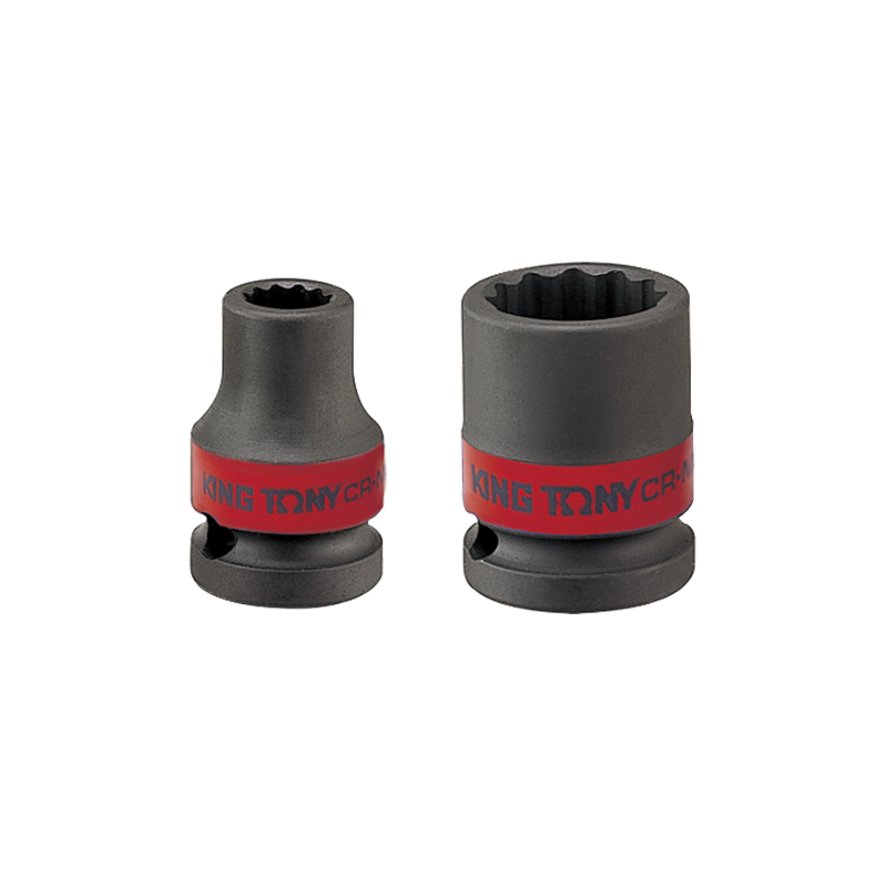 King Tony 1/2 inch 1 Inch Bi-Hexagon Standard Impact Socket, 453032S