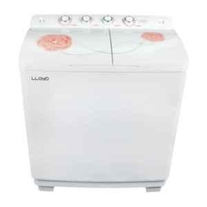 Lloyd 8.1kg Plastic Peach & White Semi Automatic Top Load Washing Machine, LWMS82G