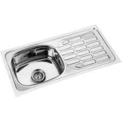APL Apollo Classic 45x20x8 inch Single Bowl Kitchen Sink with Drain Board,  TP238