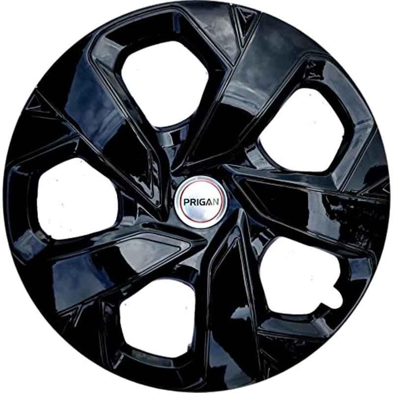 Prigan 4 Pcs 15 inch Polypropylene Black Press Fitting Car Wheel Cover Set for Maruti Suzuki Gypsy