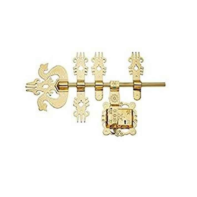 Smart Shophar 16 inch Brass Gold Manichitratal Trishul Aldrop, SHA10AL-TRIS-GL16-P1