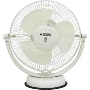 Zigma Tiktik 45W Quiet Portable Ivory Ultra High Speed 3 Blade Table Fan, Sweep: 300 mm