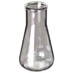 Glassco 1000ml White Printing Boro 3.3 Glass Conical (Erlenmeyer) Wide Mouth Flask, 232.202.08 (Pack of 10)
