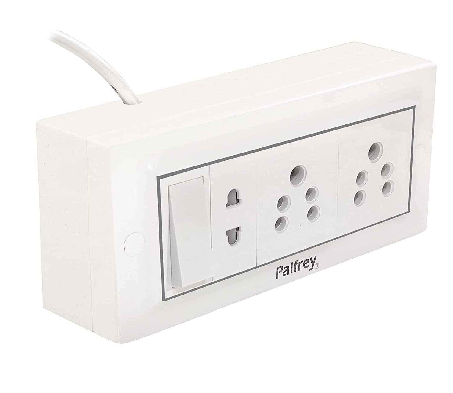 Buy Palfrey 5A 2 Socket White Polycarbonate Extension Board with
